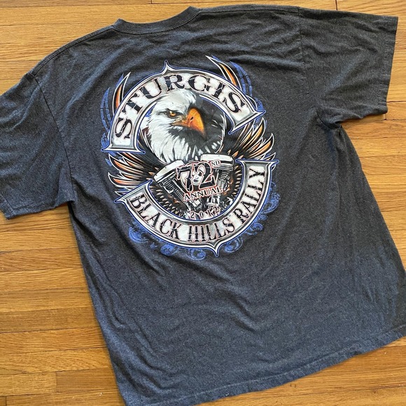 Sturgis Black Hills Rally Shirt‎ Mens 2XL Gray 2012 72nd Annual Eagle Biker Tee - Picture 1 of 9